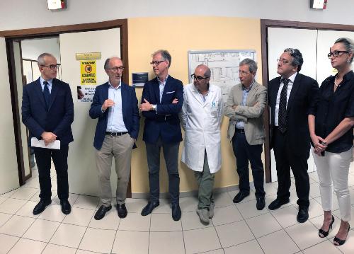 L'intervento del vicegovernatore della Regione Riccardo Riccardi in ospedale a Spilimbergo alla cerimonia di inaugurazione della nuova Tac